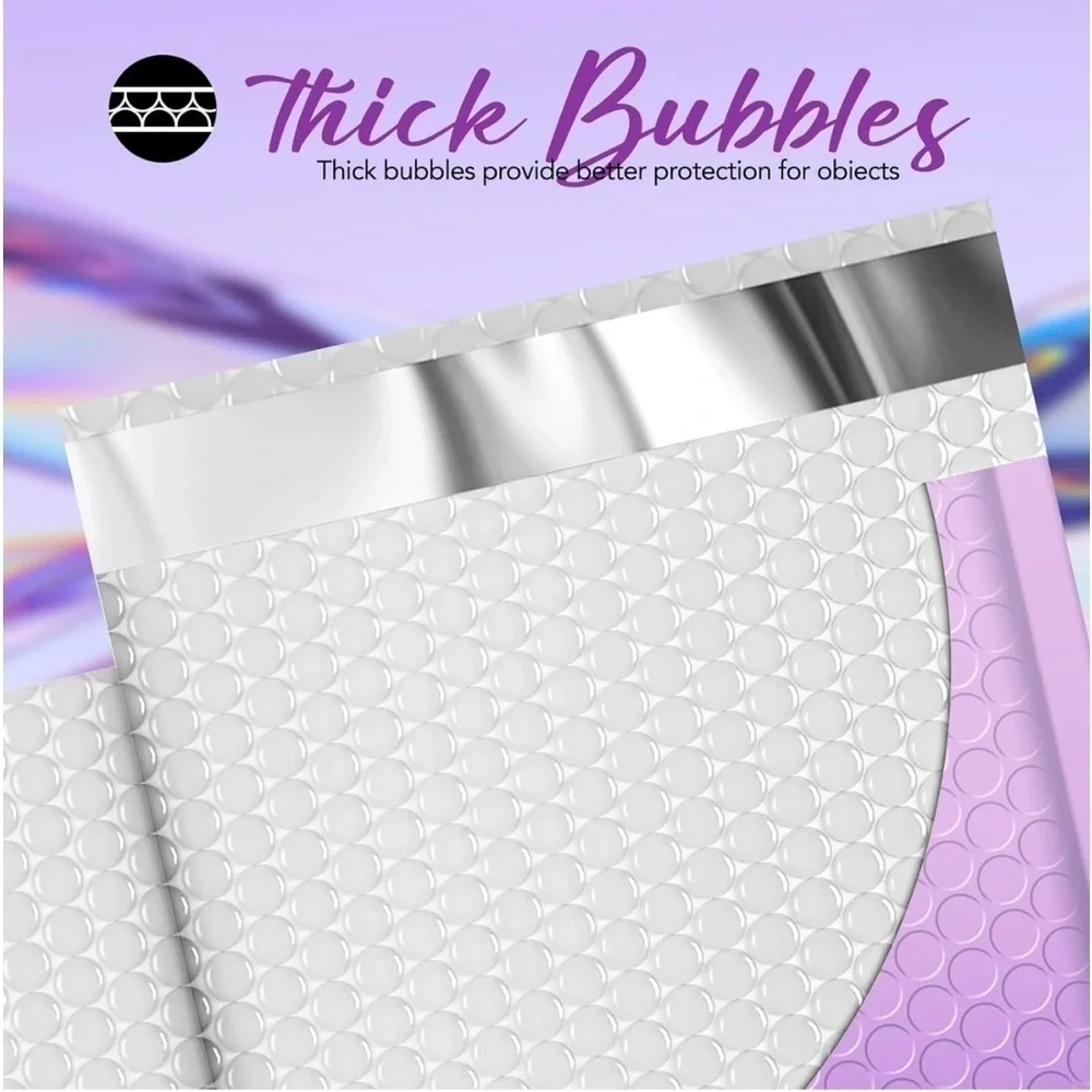 100 Pack Purple Ombré Bubble Mailers 6x9 NWT